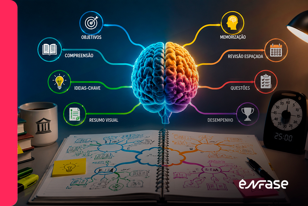 Mapas mentais para concursos: guia completo de estudo ativo, memorização e revisão eficaz